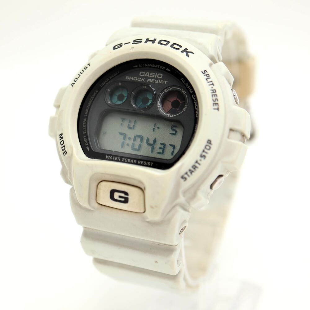 Casio G Shock DW-6900FS White 51mm Digital Watch Alarm Chrono w New Battery